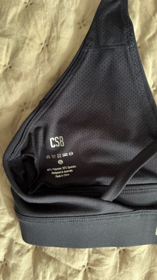 Top deportivo CSB Talla XS-S Negro