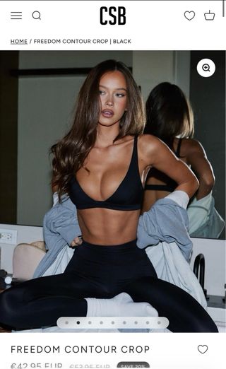 Top deportivo CSB Talla XS-S Negro