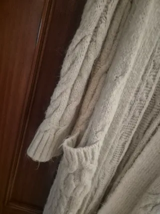 Chaqueta larga Zara beige talla única