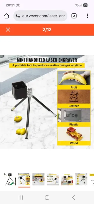 Impressora/Gravadora Laser Vevor (URGENTE)