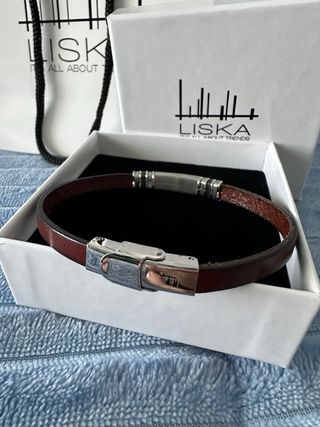 Pulsera Liska Cuero y Acero