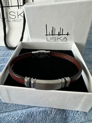 Pulsera Liska Cuero y Acero