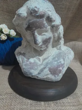 Busto terracota clásico - Mediados Siglo XX