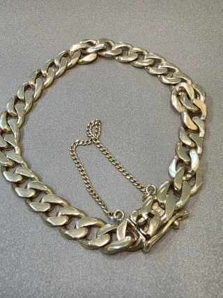 Pulsera oro primera ley eslabones cubanos