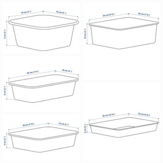 Cajas Organizadoras Beige: 5 Tamaños