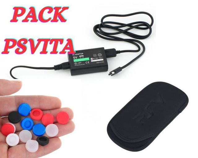 Pack / lote PsVita GORDA / DELGADA, funda, sticks