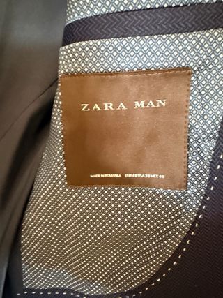 Americana Zara Man Talla 38 Azul Marino