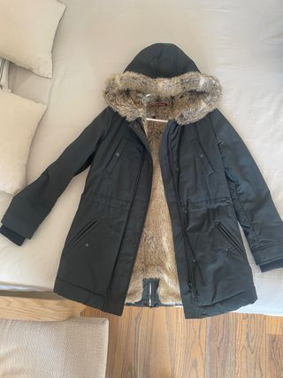 Parka Comptoir des Cotonniers verde botella Talla