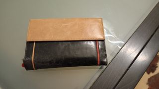 Monedero piel mujer negro y marrón