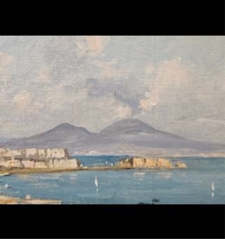 Óleo Vista de Nápoles S.XIX