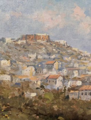 Óleo Vista de Nápoles S.XIX