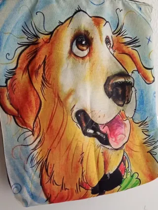 Bolso Tote Bag Perro Multicolor