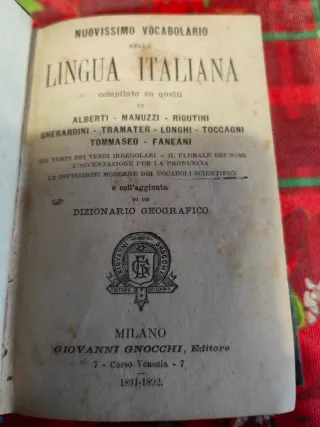 Vocabolario Italiano 1891-1892