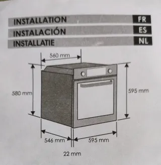 Horno Candy Inox/Negro Empotrable