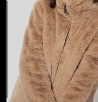 Chaqueta pelo mujer beige/marrón Talla XXL