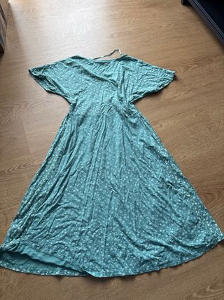 Vestido maternidad flores verde