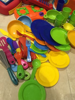 Lote Juguetes Cocina: Comida y Vajilla