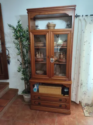 Mueble de madera para salón grande.