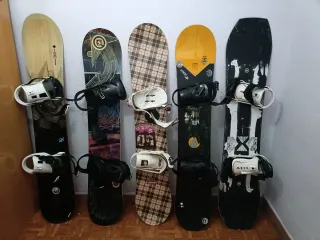 Tabla de Snowboard con Fijaciones