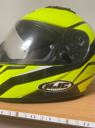 Casco Moto HJC Amarillo Neón