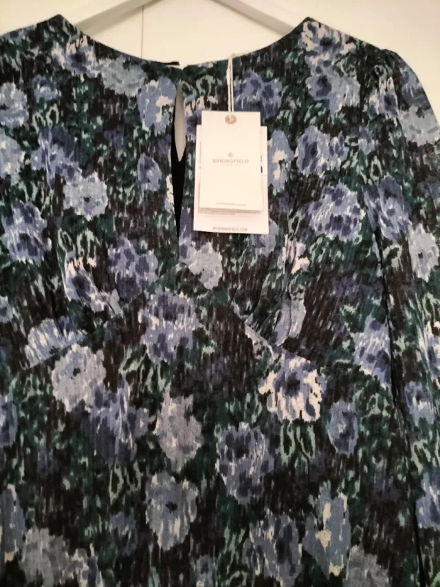 Vestido largo estampado Springfield