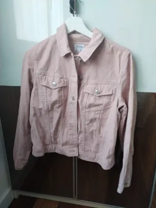 Cazadora pana rosa talla M