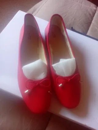 Zapatos planos Tex  rojos talla 40