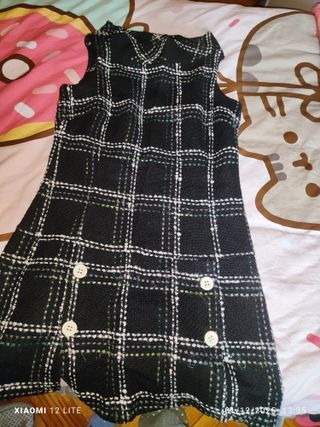 Vestido de invierno con cuadros