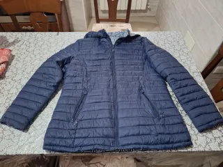 Giubbino blu con fantasia interna