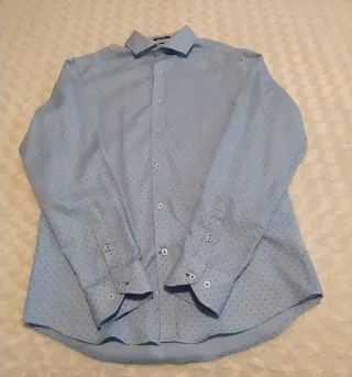 Camisa Sfera Men azul con microestampado