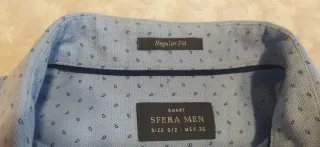 Camisa Sfera Men azul con microestampado