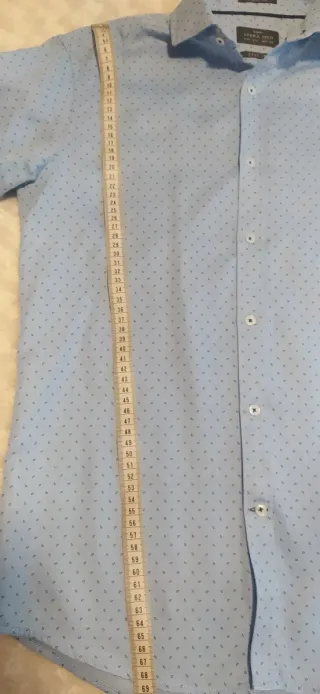 Camisa Sfera Men azul con microestampado