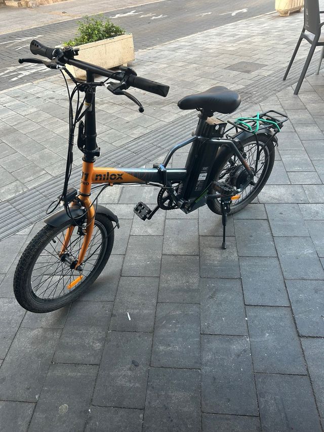 Bici Eléctrica Plegable Naranja