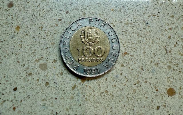 Moneda 100 Escudos Portugal 1991 Pedro Nunes