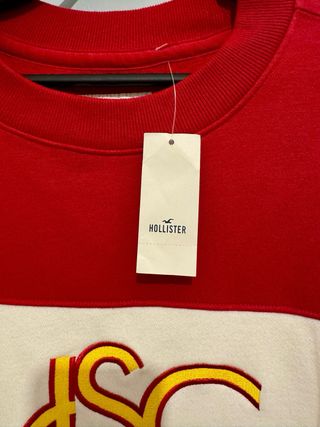 Sudadera Hollister USC Roja y Blanca Nueva
