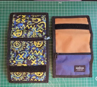 Cartera Quiksilver Nylon Azul y Naranja