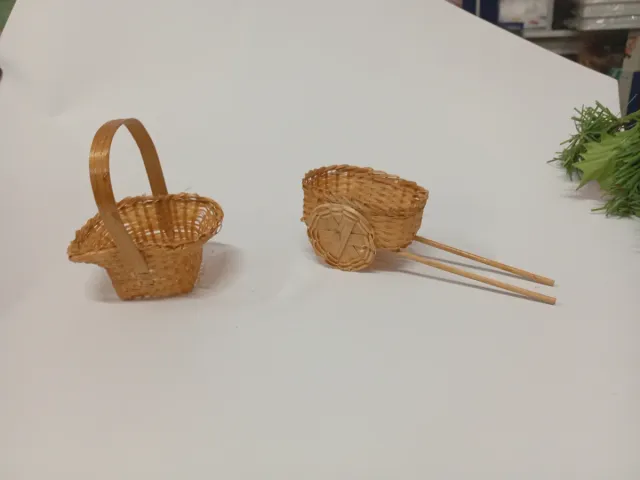 Cestas de vime decorativas