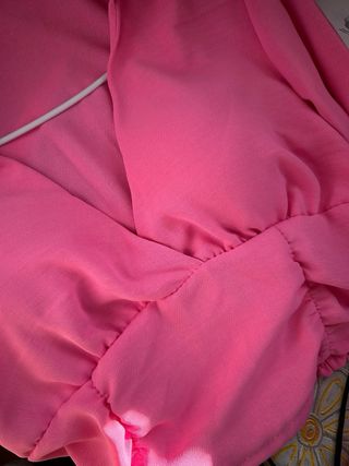Blusa rosa manga larga