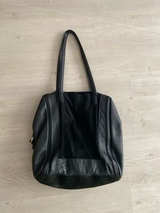 Bolso de piel Zara negro