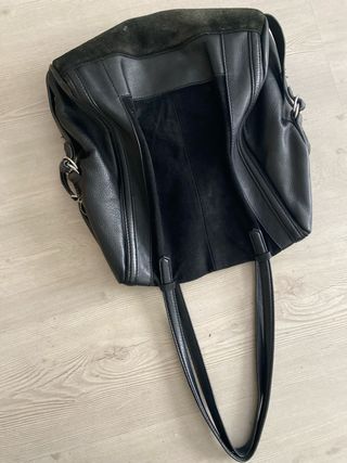 Bolso de piel Zara negro