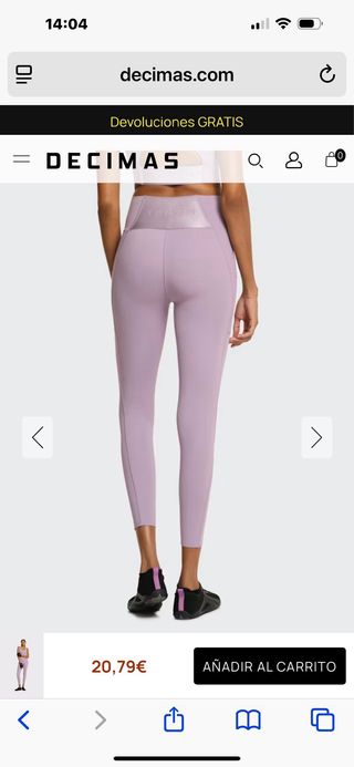 Mallas deportivas mujer Decimas moradas