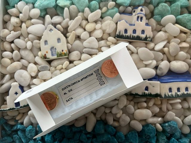 Copribottoni gemelli con moneta Grecia unisex