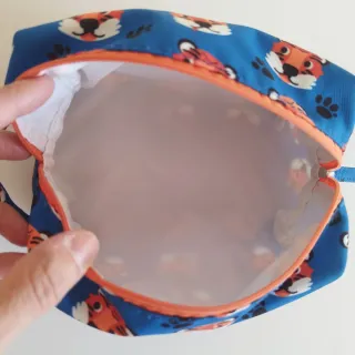 Neceser infantil azul con tigres