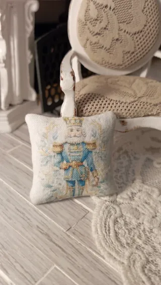 Cuscino Natale miniatura Dollhouse 1:12
