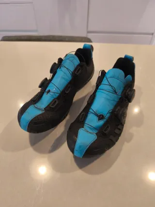 Zapatillas Ciclismo Carretera Negras/Azules