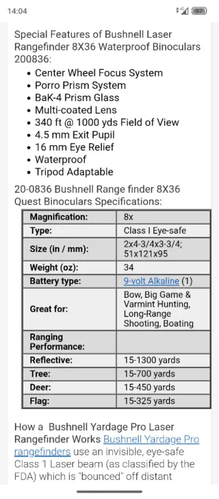 Prismáticos Bushnell Yardage Pro 1000mtros