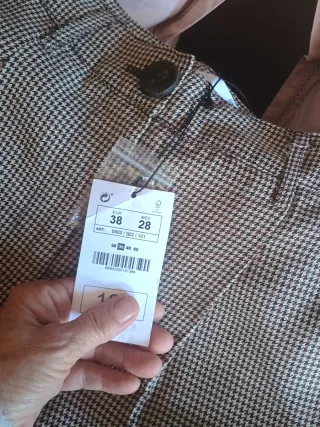 Pantalón Lefties Beige y Marrón Talla M