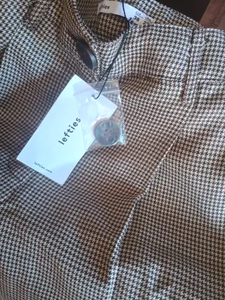 Pantalón Lefties Beige y Marrón Talla M