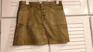 Falda mini dorada oscuro