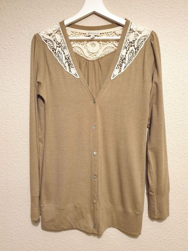 Vaquero pitillo verde caqui + chaqueta - talla M